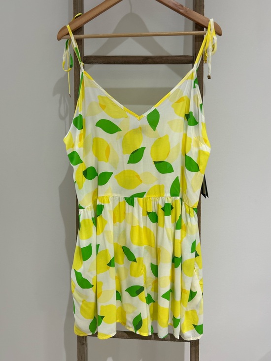 kate spade Other - Kate Spade New York Lemon Print Romper Swim Coverup Size XL NWT Playful Beach